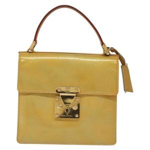 Louis Vuitton Spring Street Handbag Monogram Vernis Beige Patent_Leather Bag